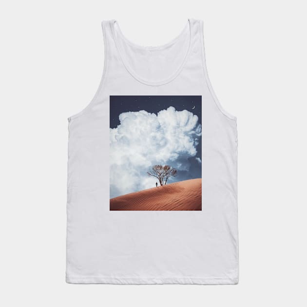 Alone In The Cloud Tank Top by nak_bali_